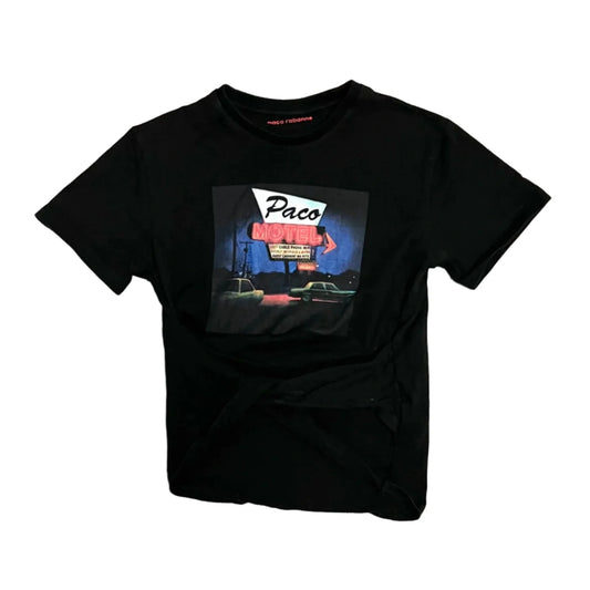 Top Short Sleeve By Paco Rabanne In Black, Size: M