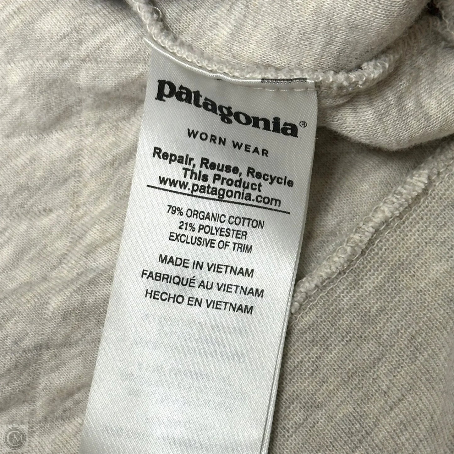 Sweatshirt Collar By Patagonia In Cream, Size: M