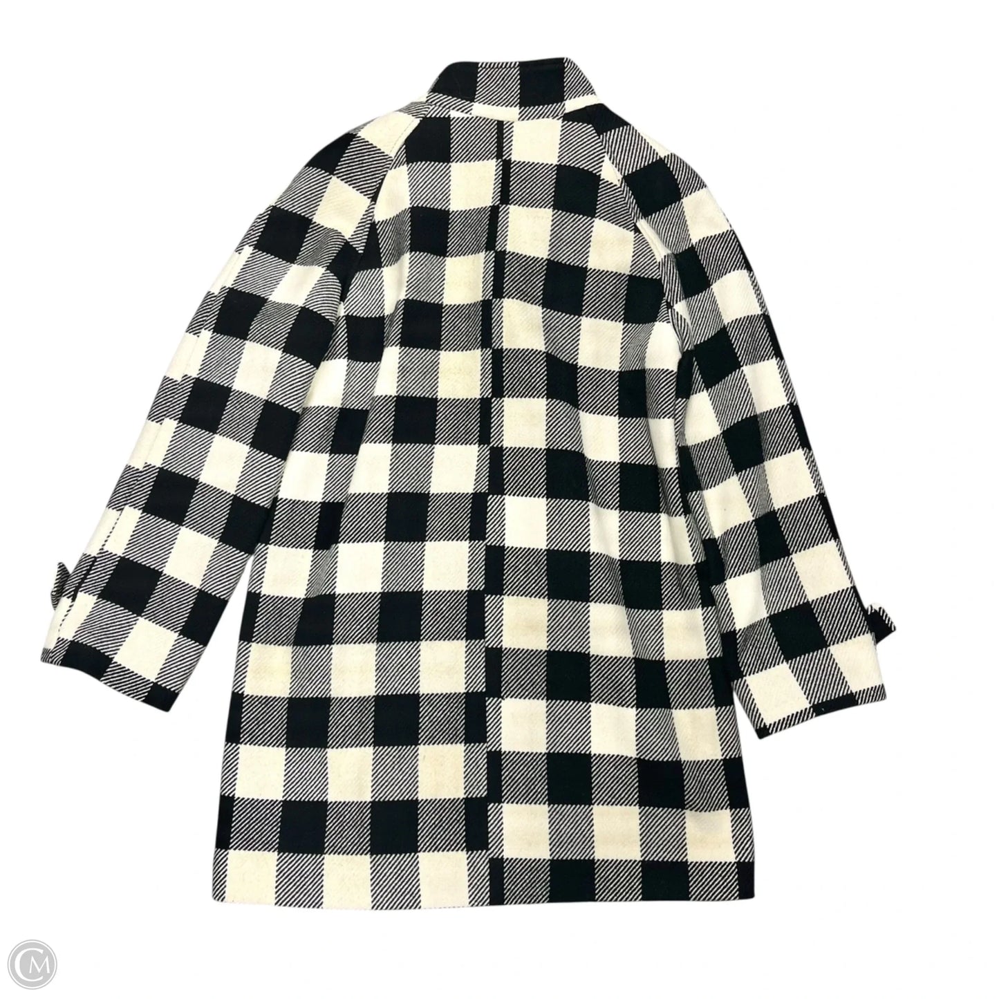 Coat Peacoat By Jones New York In Black & White, Size: M