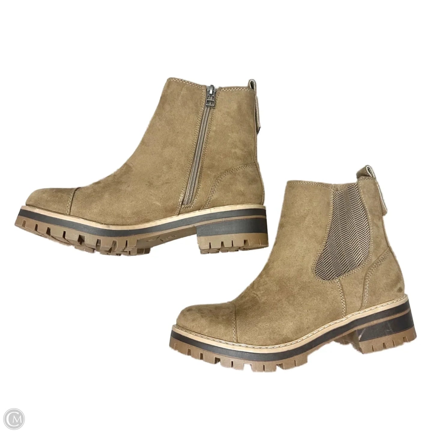 Boots Ankle Heels By Time And Tru In Tan, Size: 9