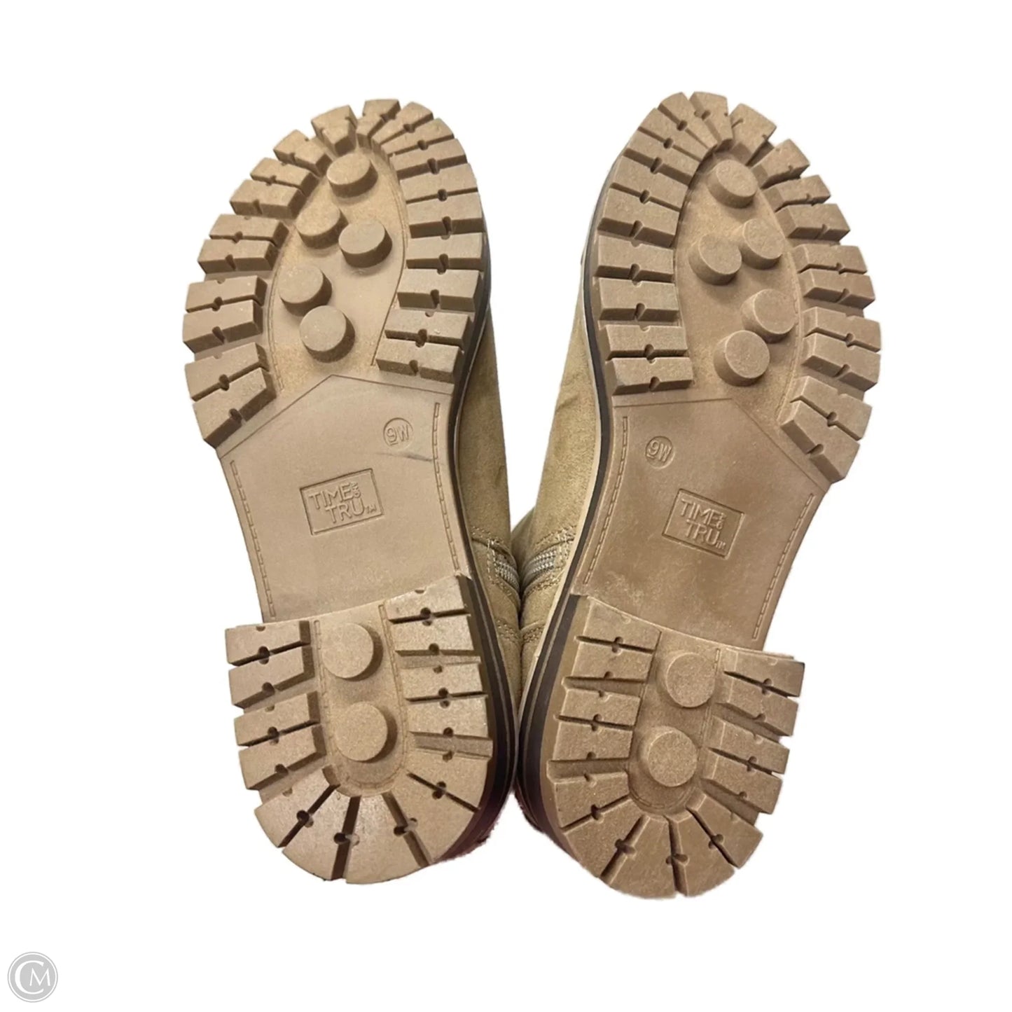 Boots Ankle Heels By Time And Tru In Tan, Size: 9