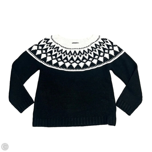 Sweater Designer By Karl Lagerfeld In Black & White, Size: L