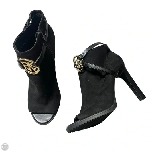 Boots Ankle Heels By Dkny In Black, Size: 10
