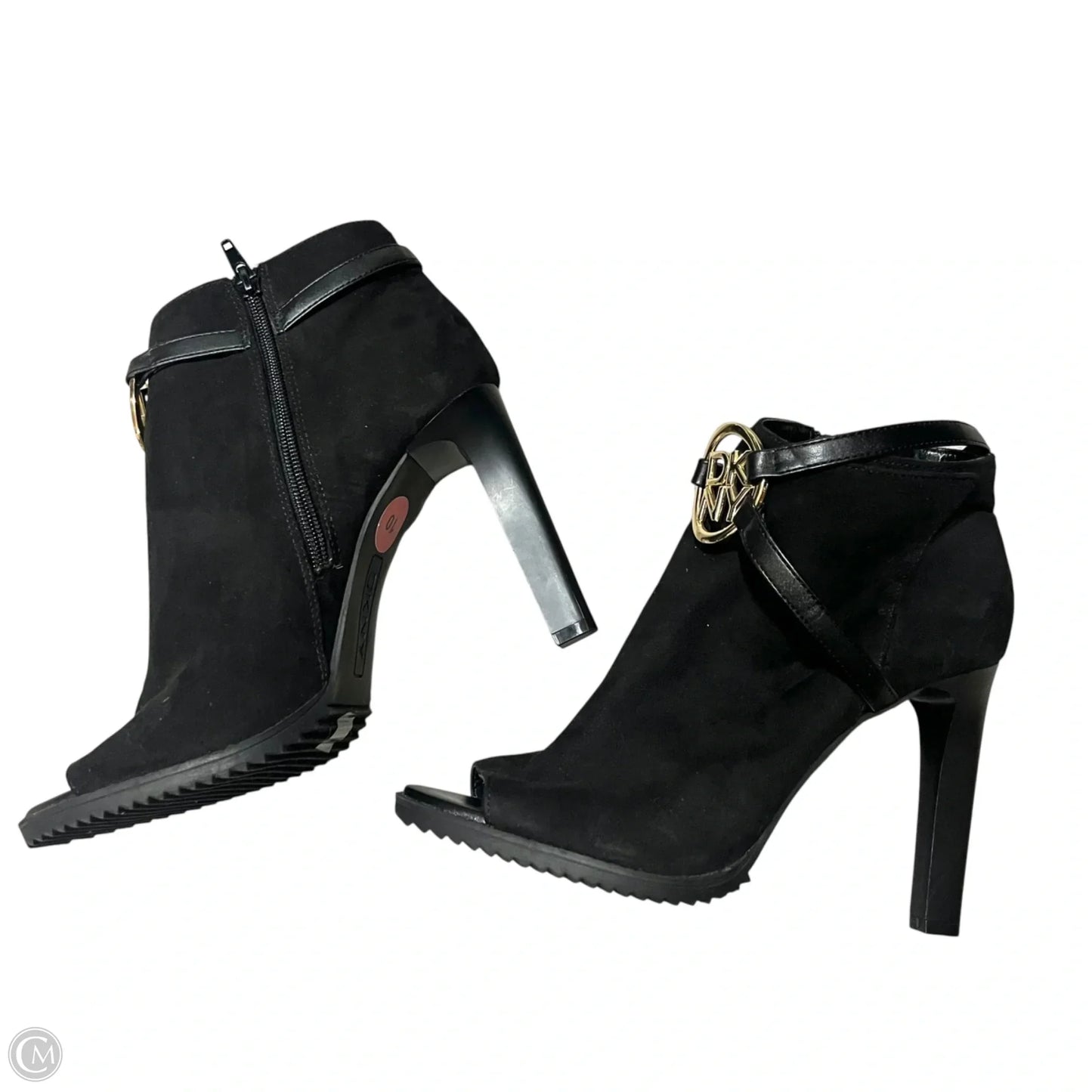 Boots Ankle Heels By Dkny In Black, Size: 10