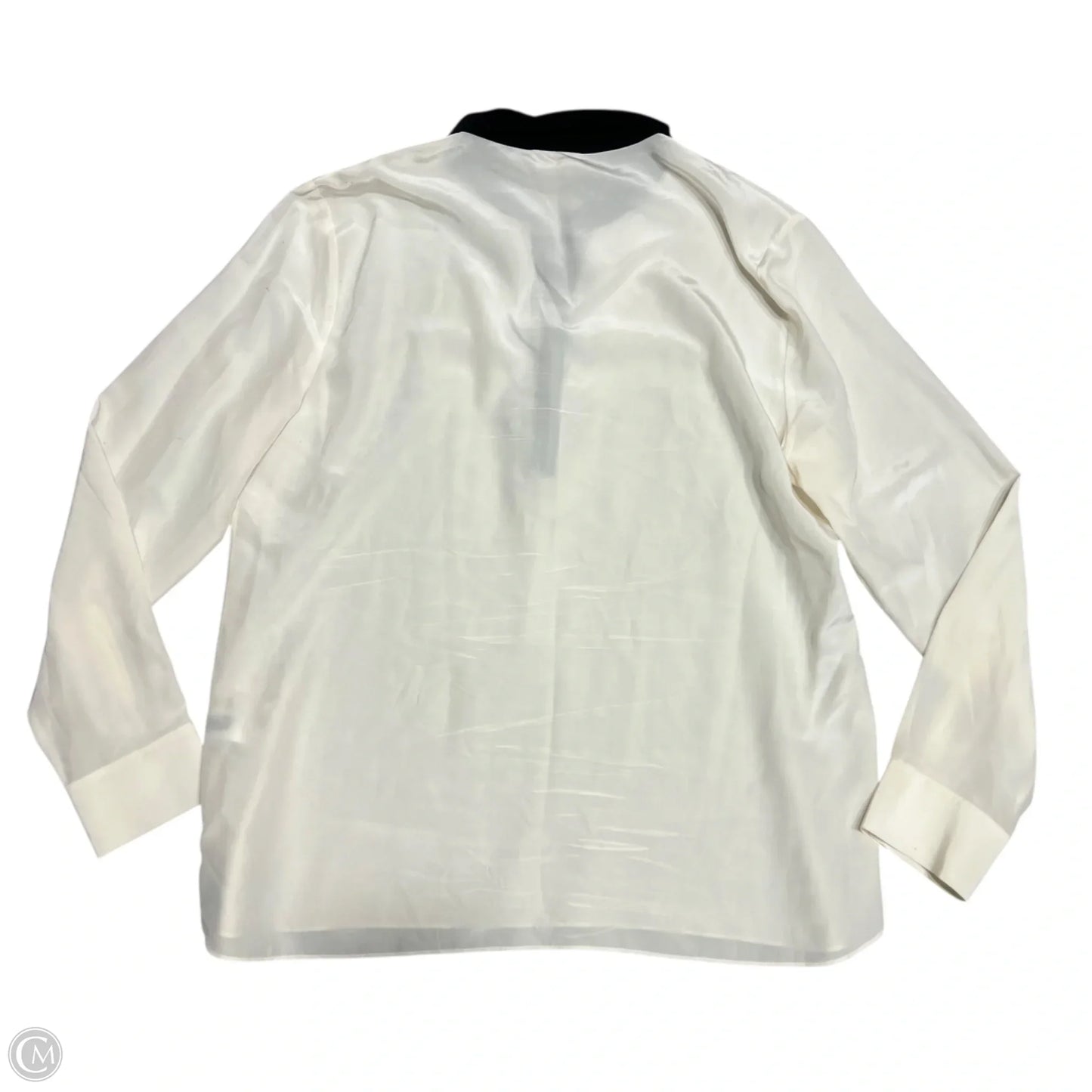 Top Long Sleeve Designer By Kate Spade In Black & Cream, Size: Xl