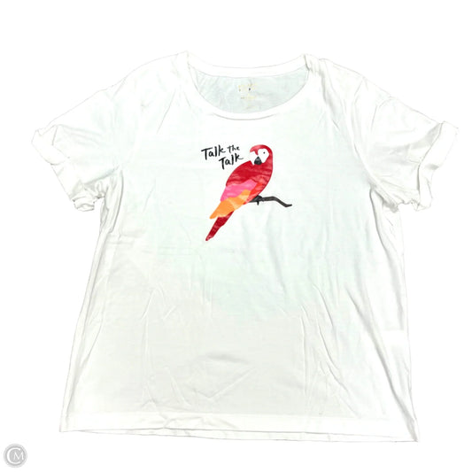 Top Short Sleeve Designer By Kate Spade In Red & White, Size: Xl