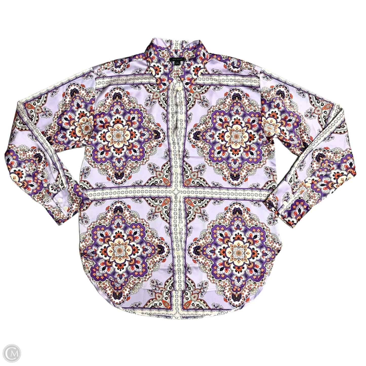 Top Long Sleeve By Ann Taylor In Purple, Size: S