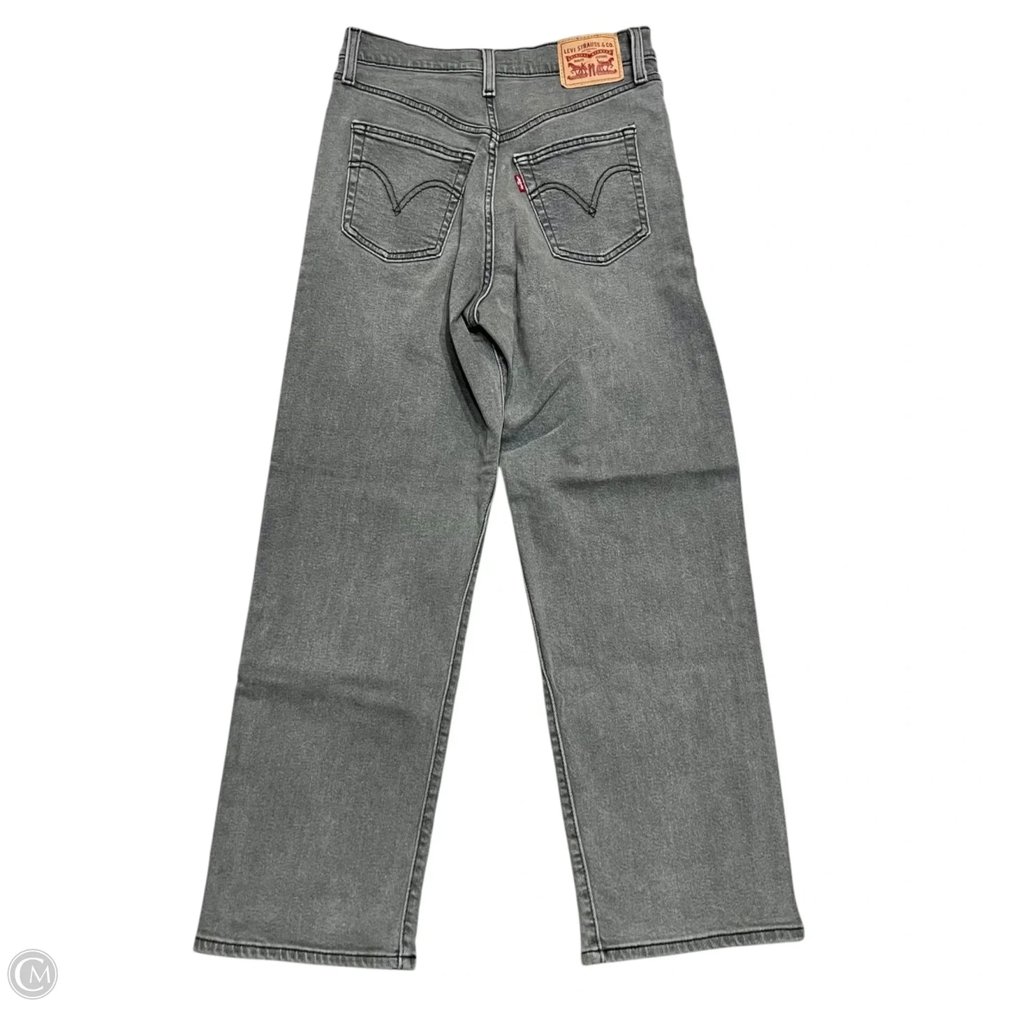 Jeans Straight By Levis In Grey Denim, Size: 2