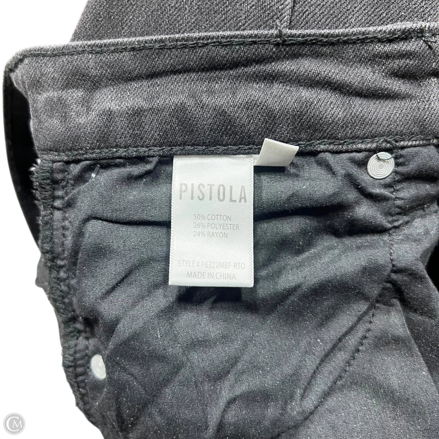 Jeans Flared By Pistola In Black Denim, Size: 2