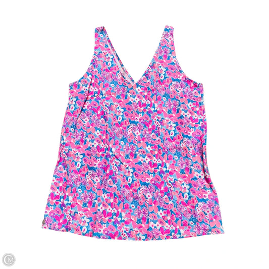 Top Sleeveless Designer By Lilly Pulitzer In Blue & Pink, Size: S
