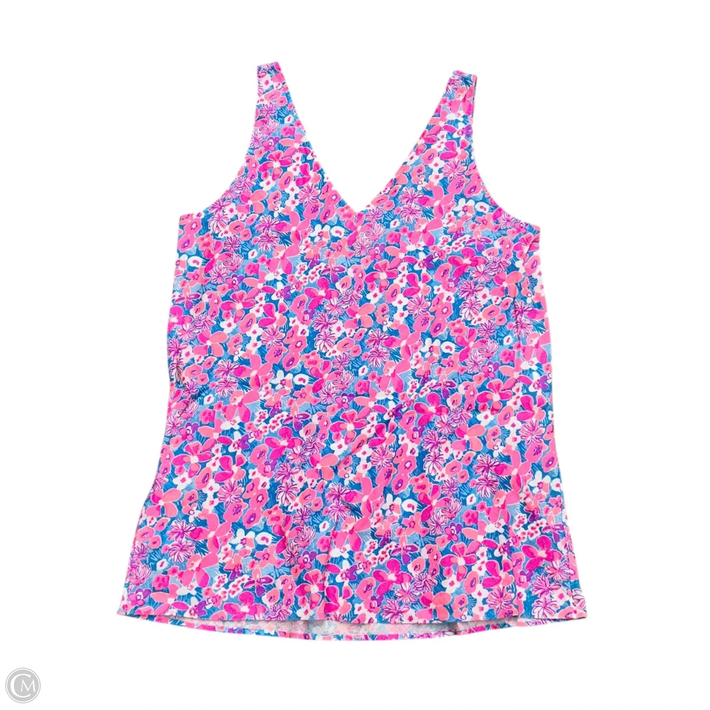 Top Sleeveless Designer By Lilly Pulitzer In Blue & Pink, Size: S