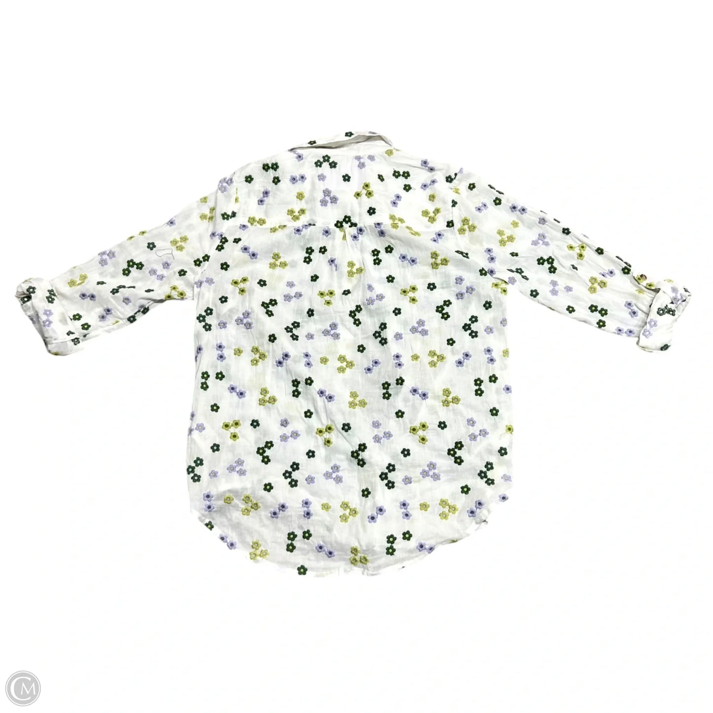 Top Long Sleeve By Maeve In Green & Purple, Size: S