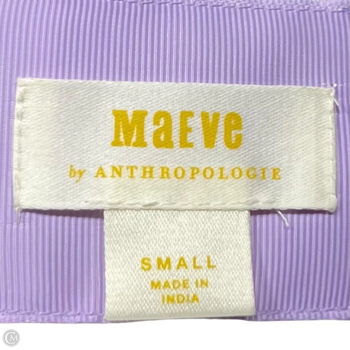 Top Long Sleeve By Maeve In Green & Purple, Size: S