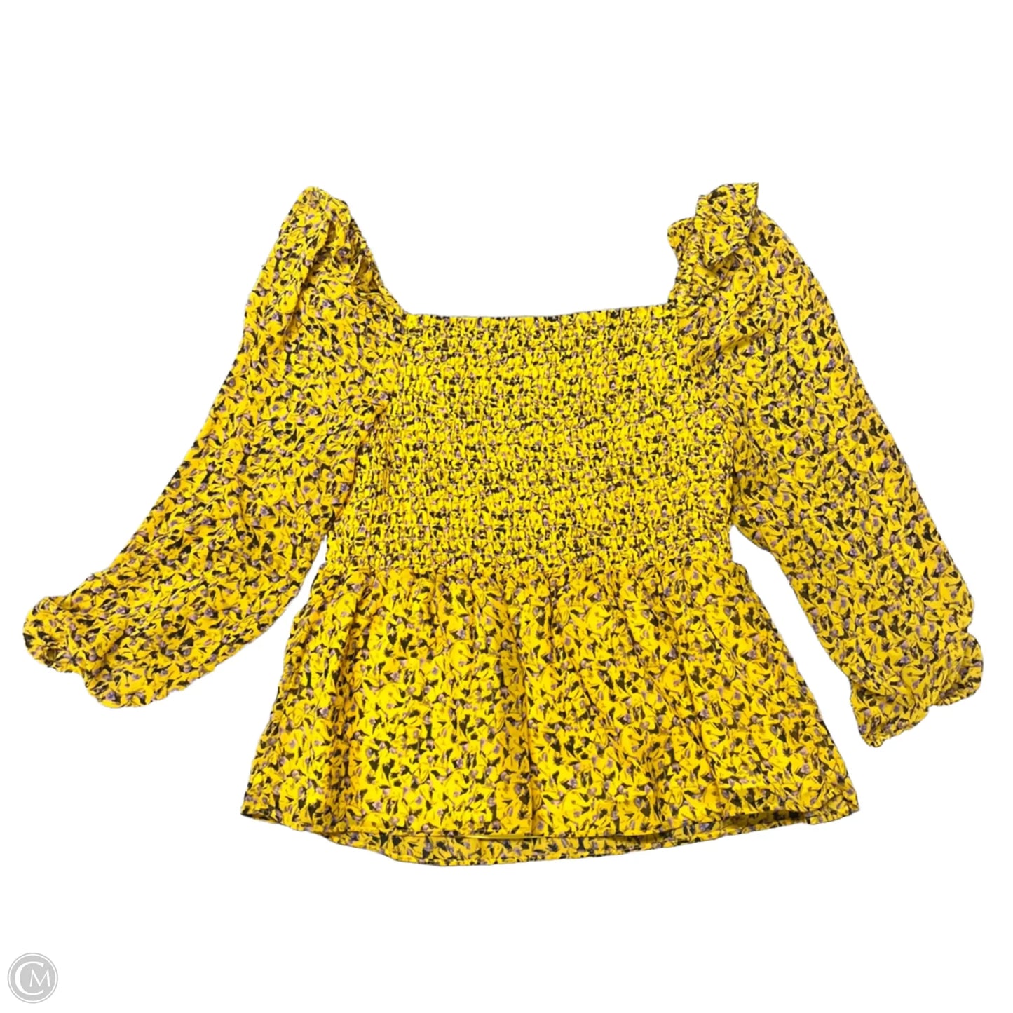 Top Long Sleeve By Sam Edelman In Yellow, Size: S