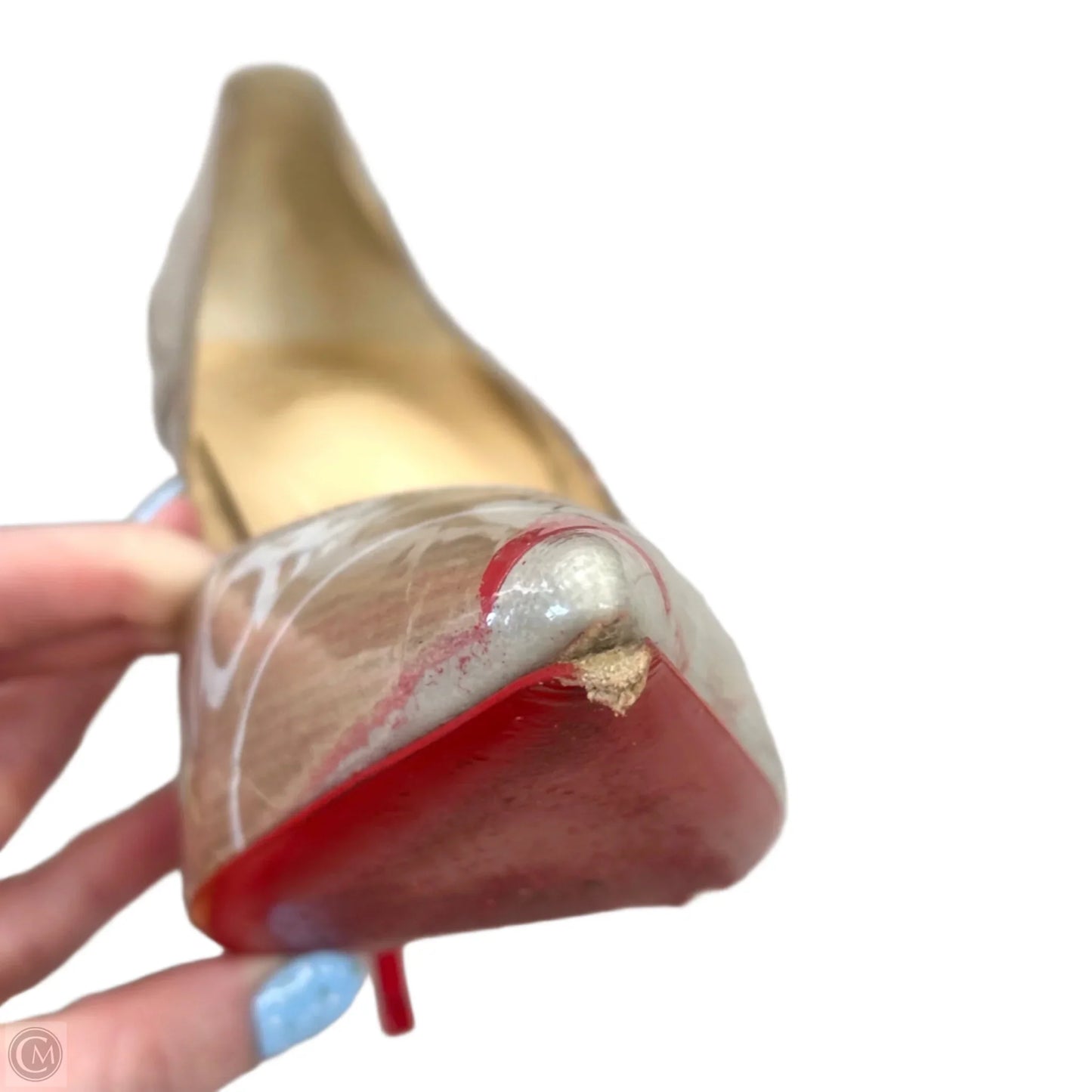 Shoes Luxury Designer By Christian Louboutin In Brown, Size: 11