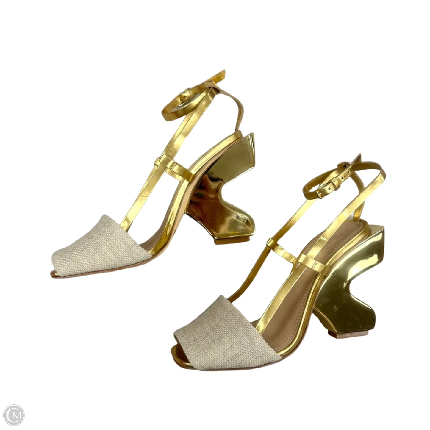 Shoes Designer By Tory Burch In Gold, Size: 6