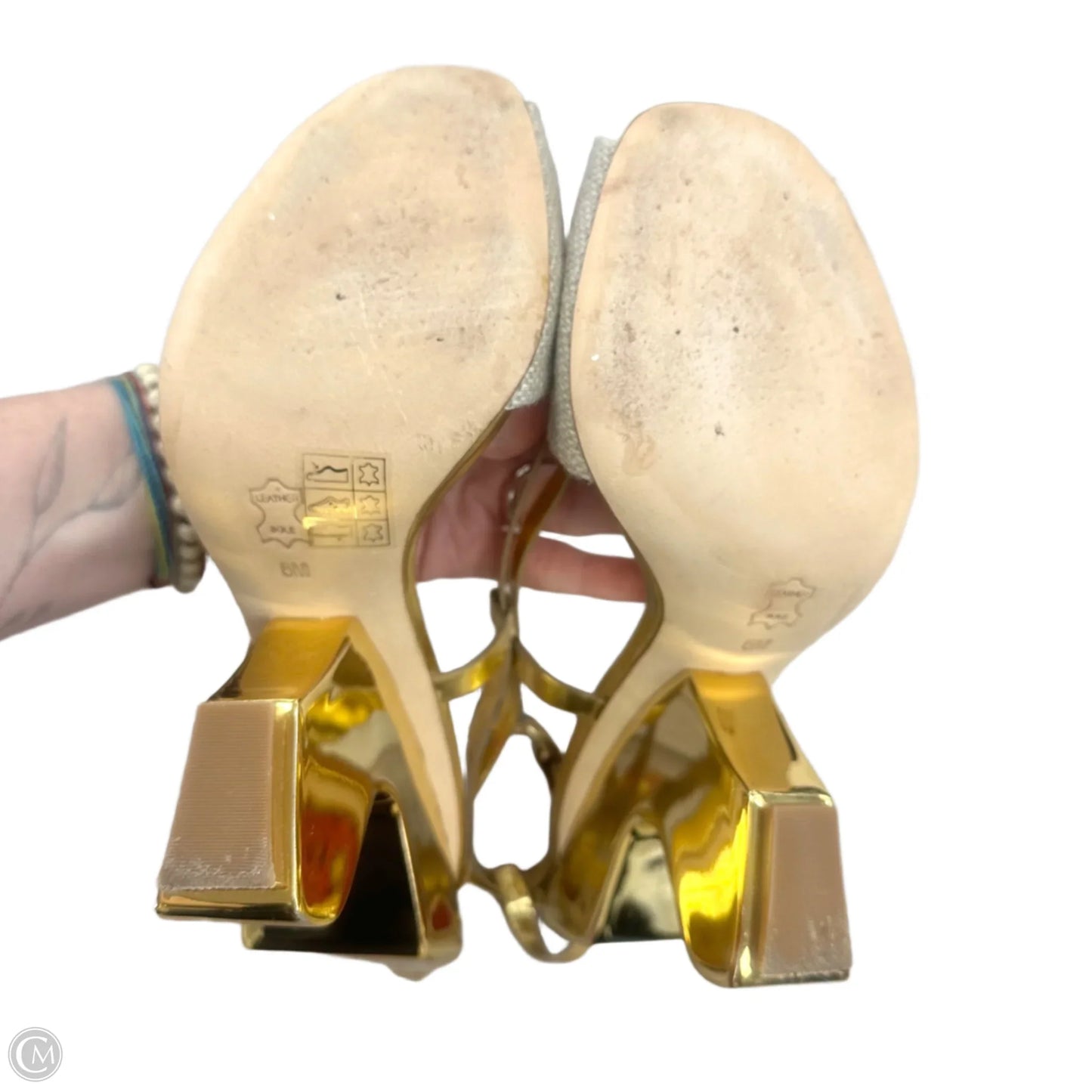 Shoes Designer By Tory Burch In Gold, Size: 6