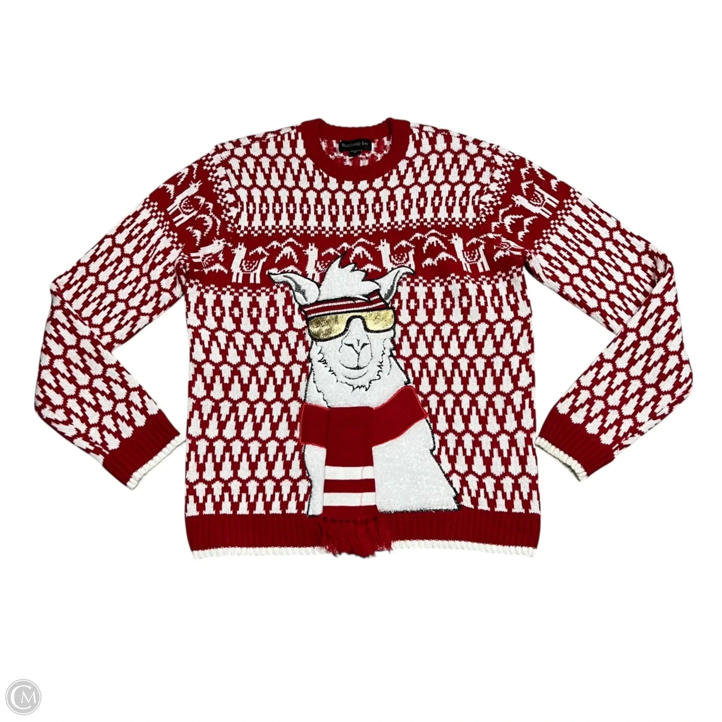 Sweater By Blizzarde Bay In Red & White, Size: M