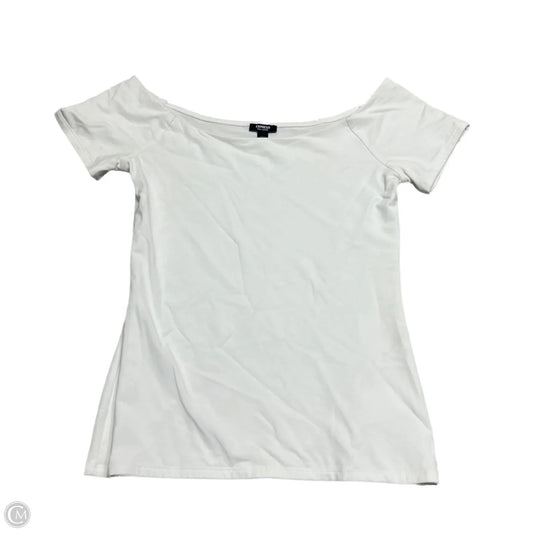 Top Short Sleeve By Express In White, Size: Xs