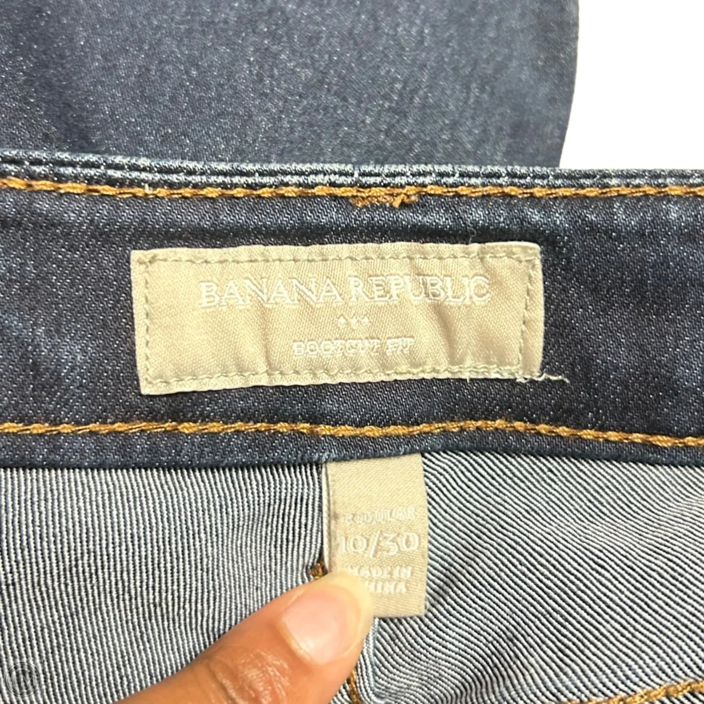 Jeans Boot Cut By Banana Republic In Blue Denim, Size: 10