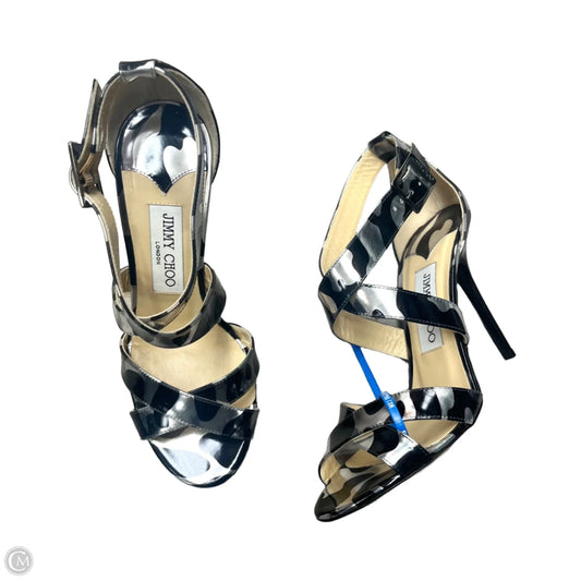 Sandals Luxury Designer By Jimmy Choo In Leopard Print, Size: 6.5