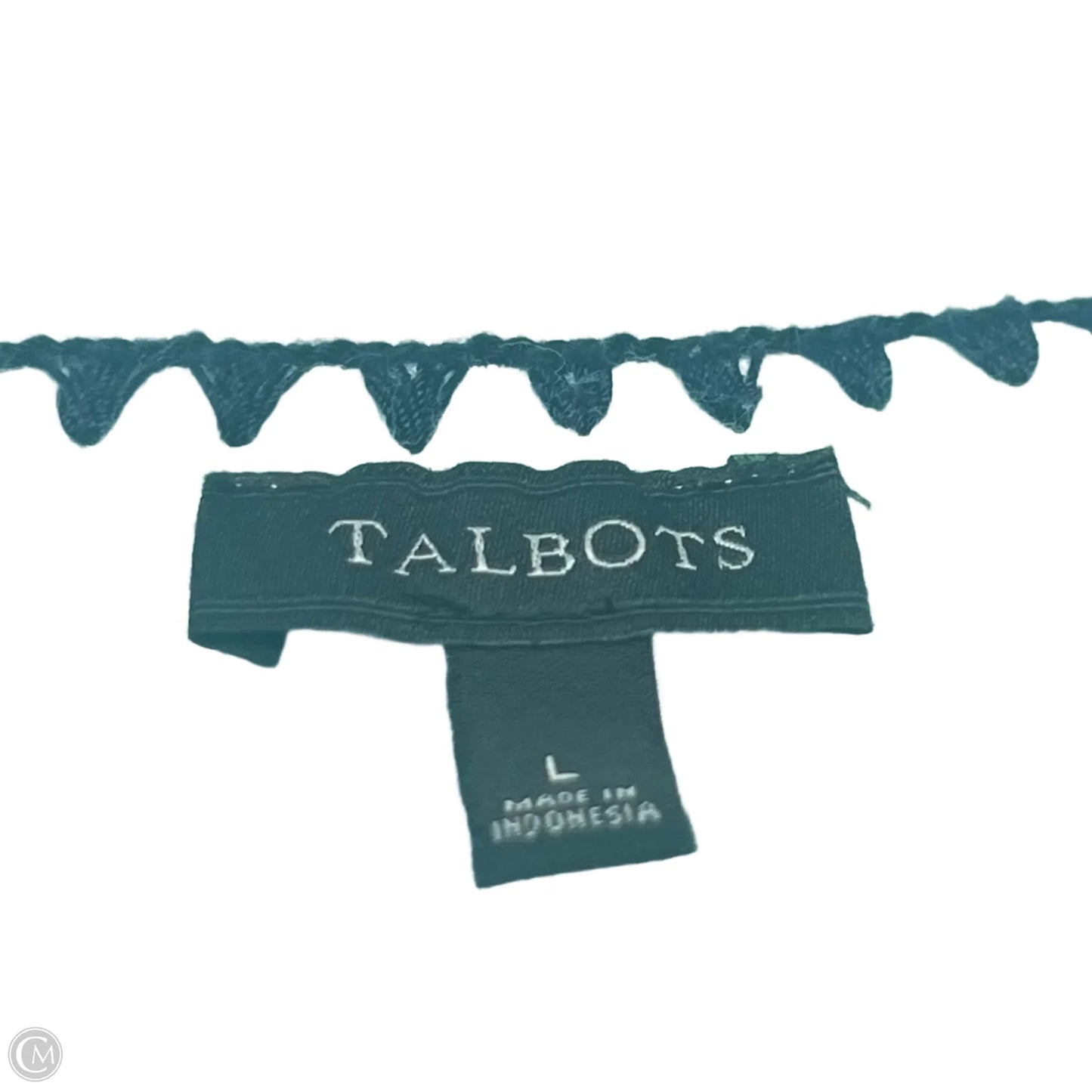 Top Long Sleeve By Talbots In Blue & Green, Size: L