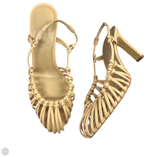 Sandals Heels Kitten By H&m In Tan, Size: 8.5