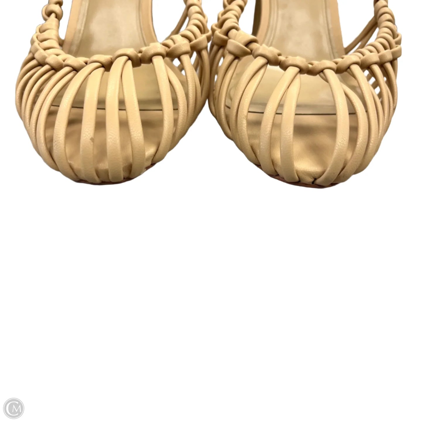 Sandals Heels Kitten By H&m In Tan, Size: 8.5