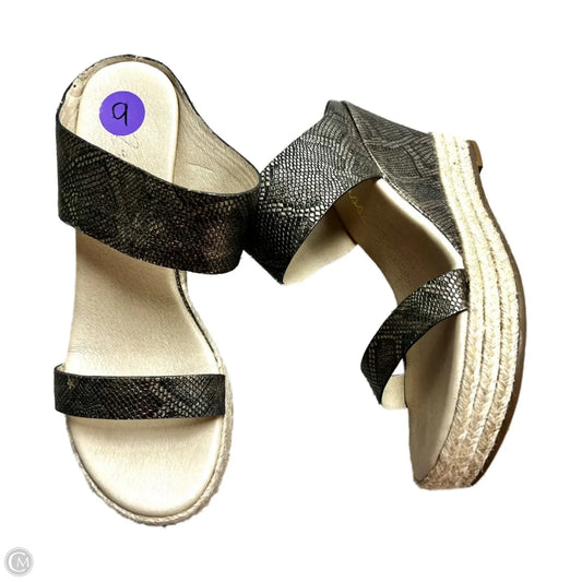 Sandals Heels Wedge By Matisse In Snakeskin Print, Size: 9