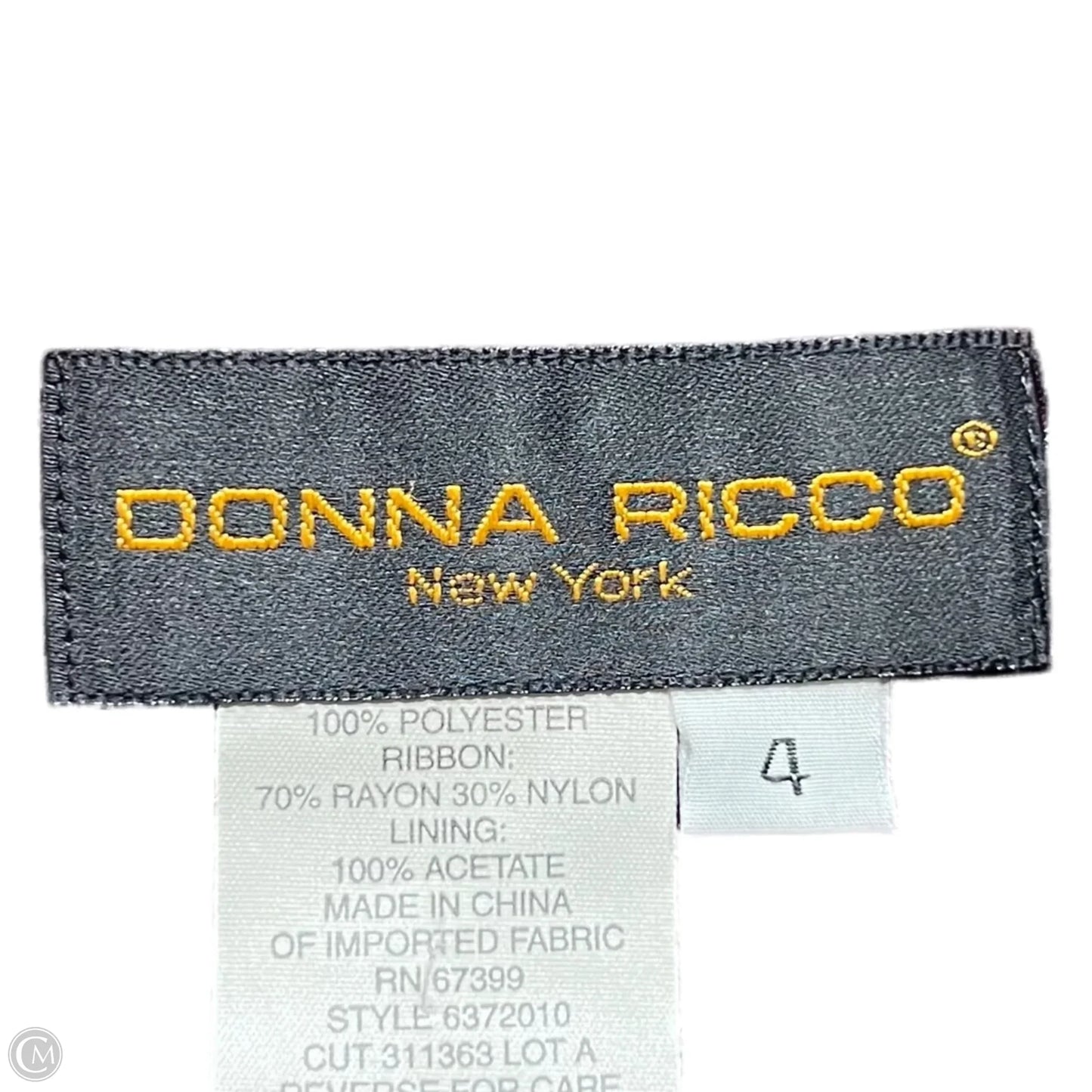 Dress Party Midi By Donna Ricco In Purple, Size: S