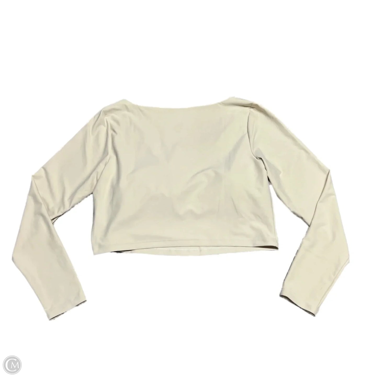 Athletic Top Long Sleeve Crewneck By Old Navy In Cream, Size: Xl
