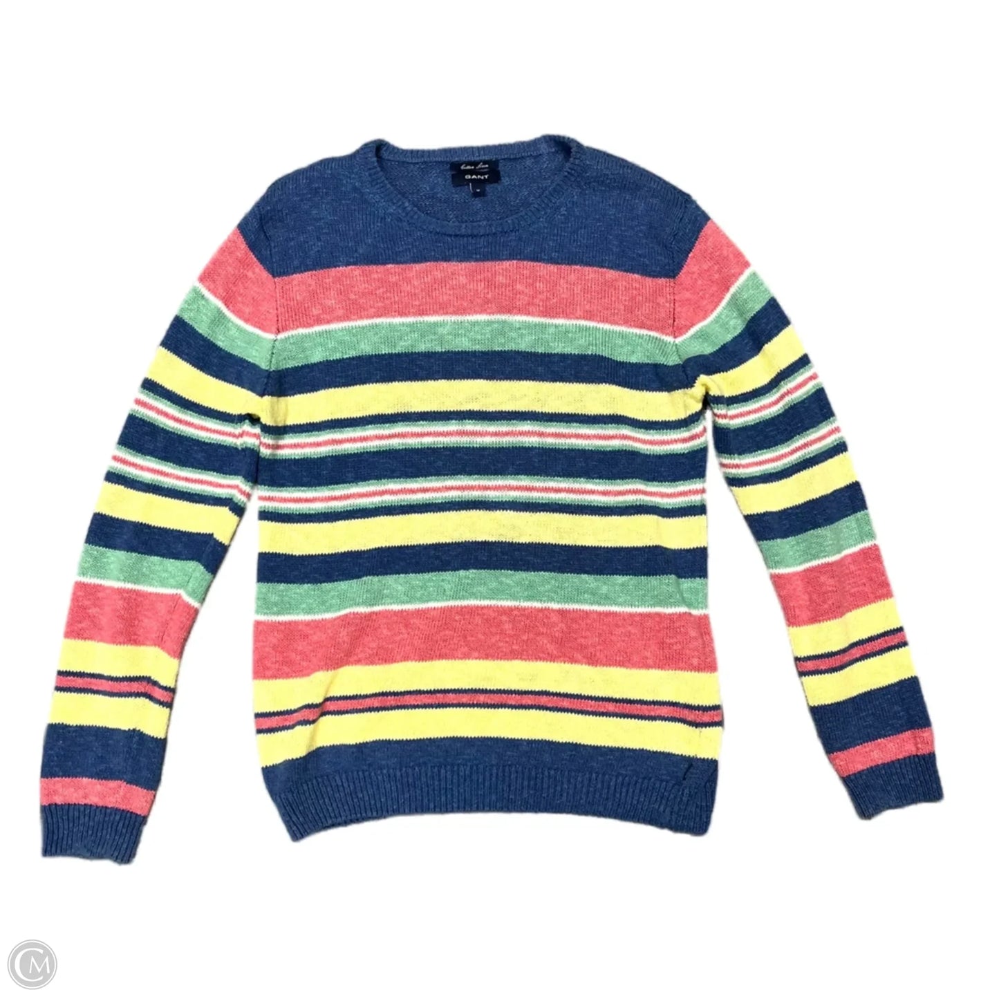Sweater By Gant In Blue & Yellow, Size: M