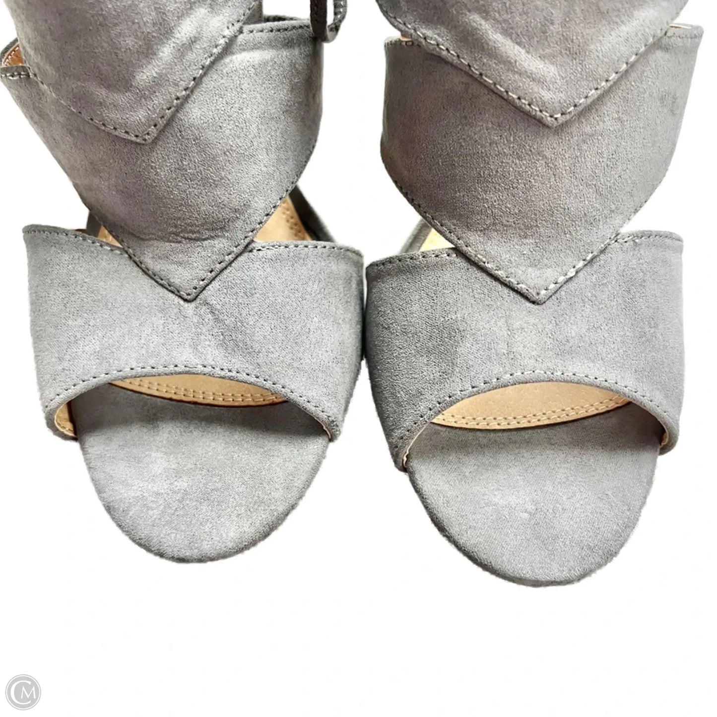 Sandals Heels Stiletto By Olivia In Grey, Size: 11