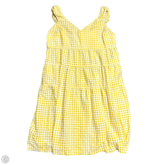 Dress Casual Maxi By Old Navy In White & Yellow, Size: 4x