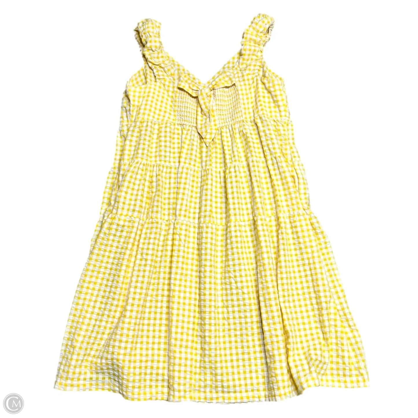 Dress Casual Maxi By Old Navy In White & Yellow, Size: 4x