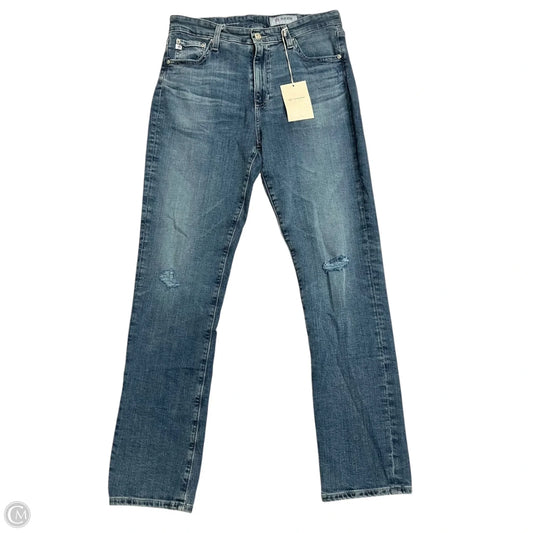 Jeans Straight By Adriano Goldschmied In Blue Denim, Size: 10