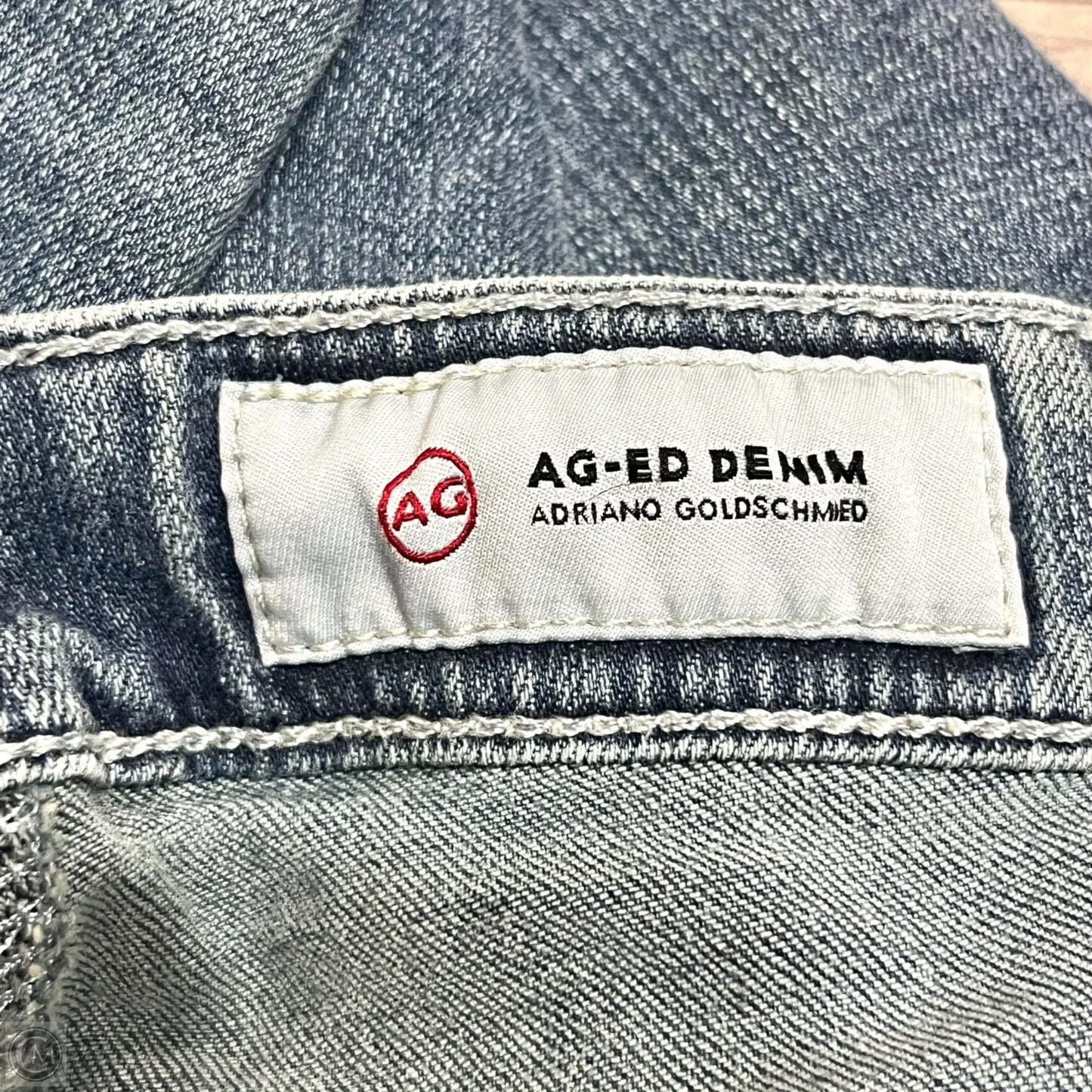 Jeans Straight By Adriano Goldschmied In Blue Denim, Size: 10
