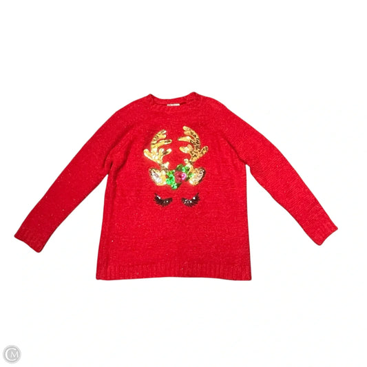 Sweater By Poof In Red, Size: L