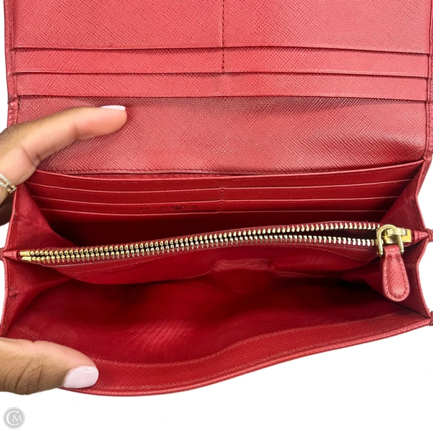 Wallet Luxury Designer By Prada, Size: Large