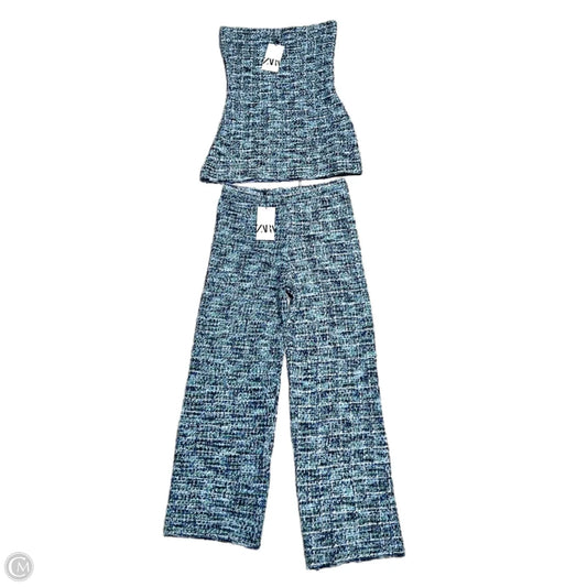 Pants Set 2pc By Zara In Blue & Green, Size: L