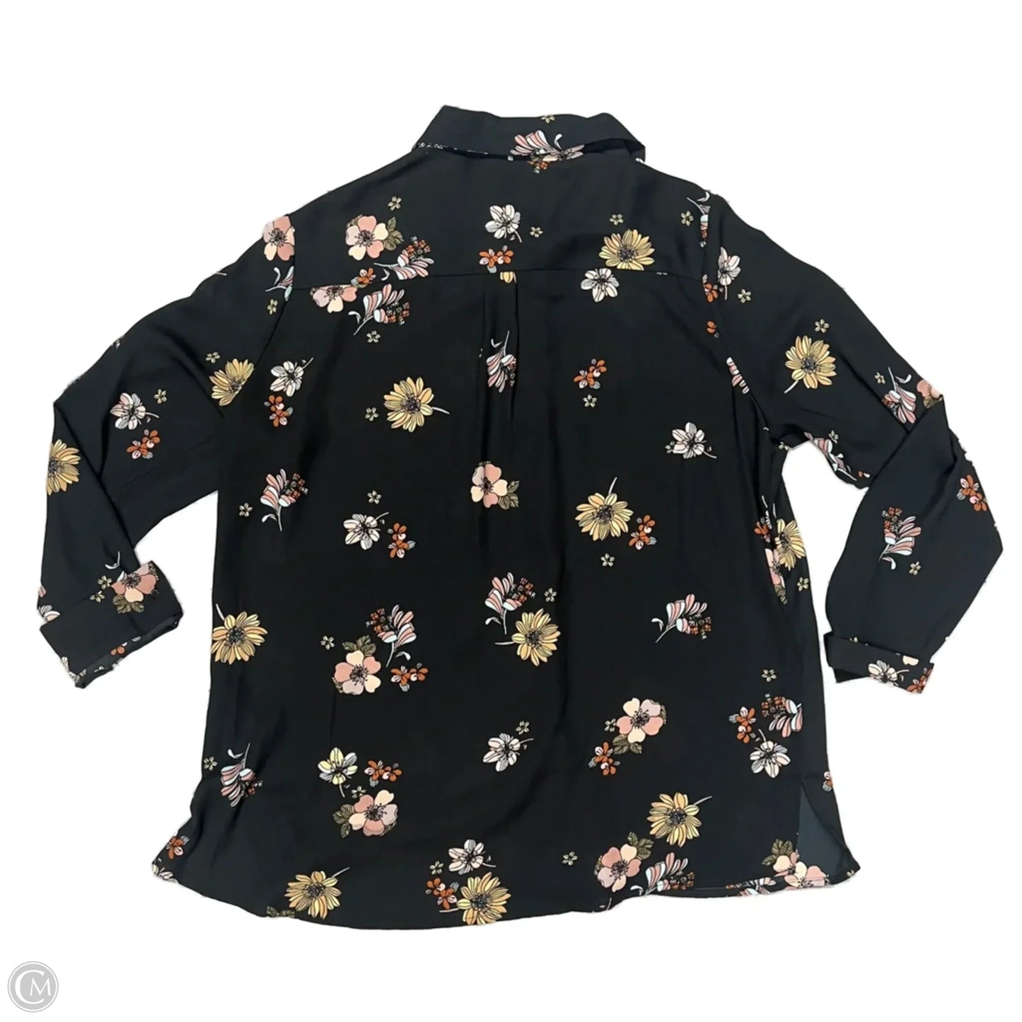 Top Long Sleeve By Who What Wear In Floral Print, Size: Xl
