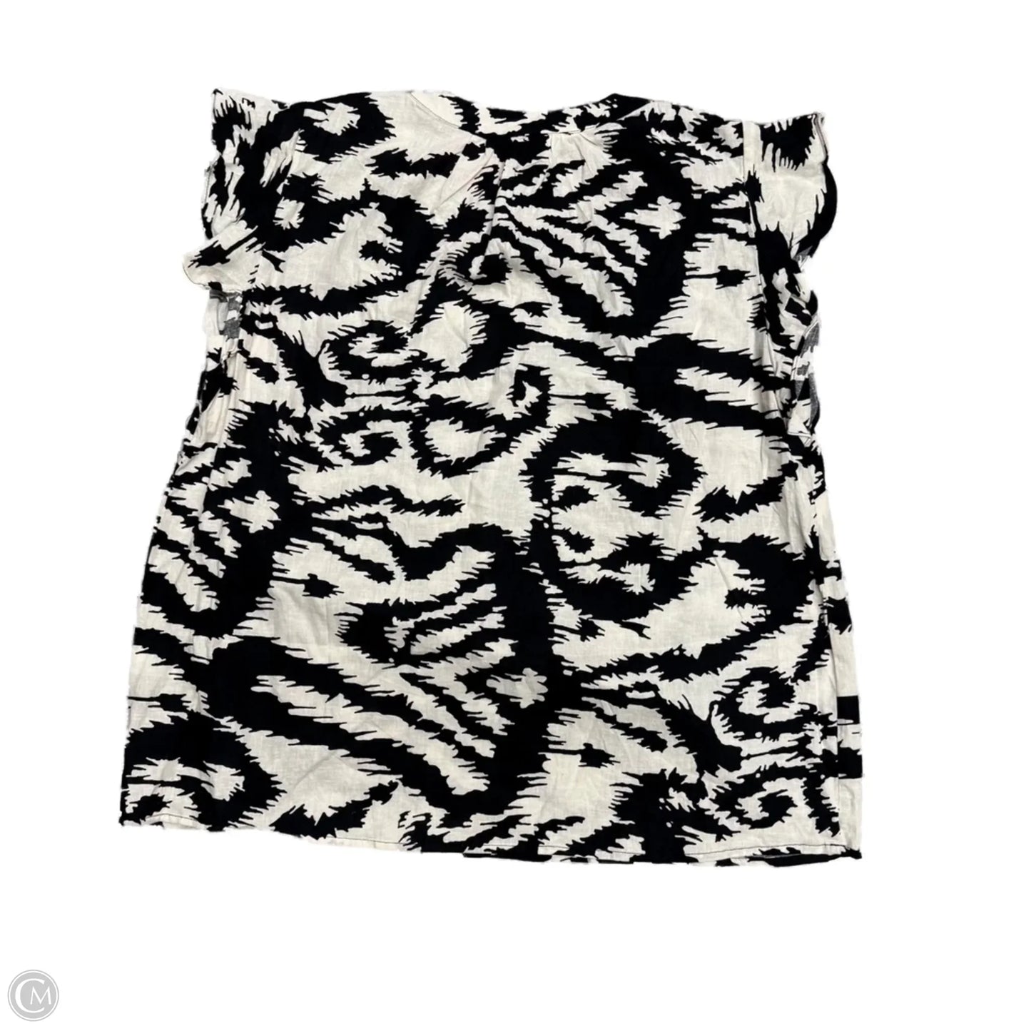 Top Short Sleeve By Rachel Zoe In Black & White, Size: 1x