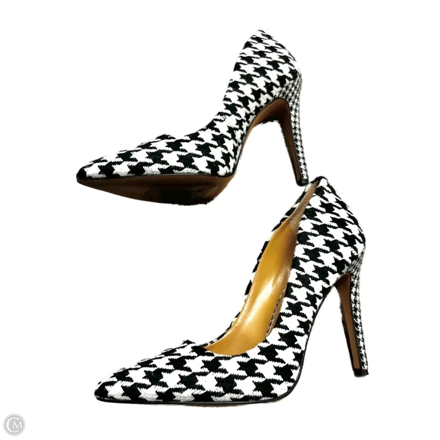 Shoes Heels Stiletto By Jessica Simpson In Black & White, Size: 7.5