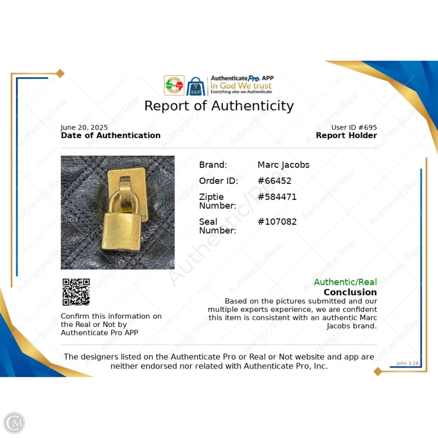 Handbag Designer By Marc Jacobs, Size: Large