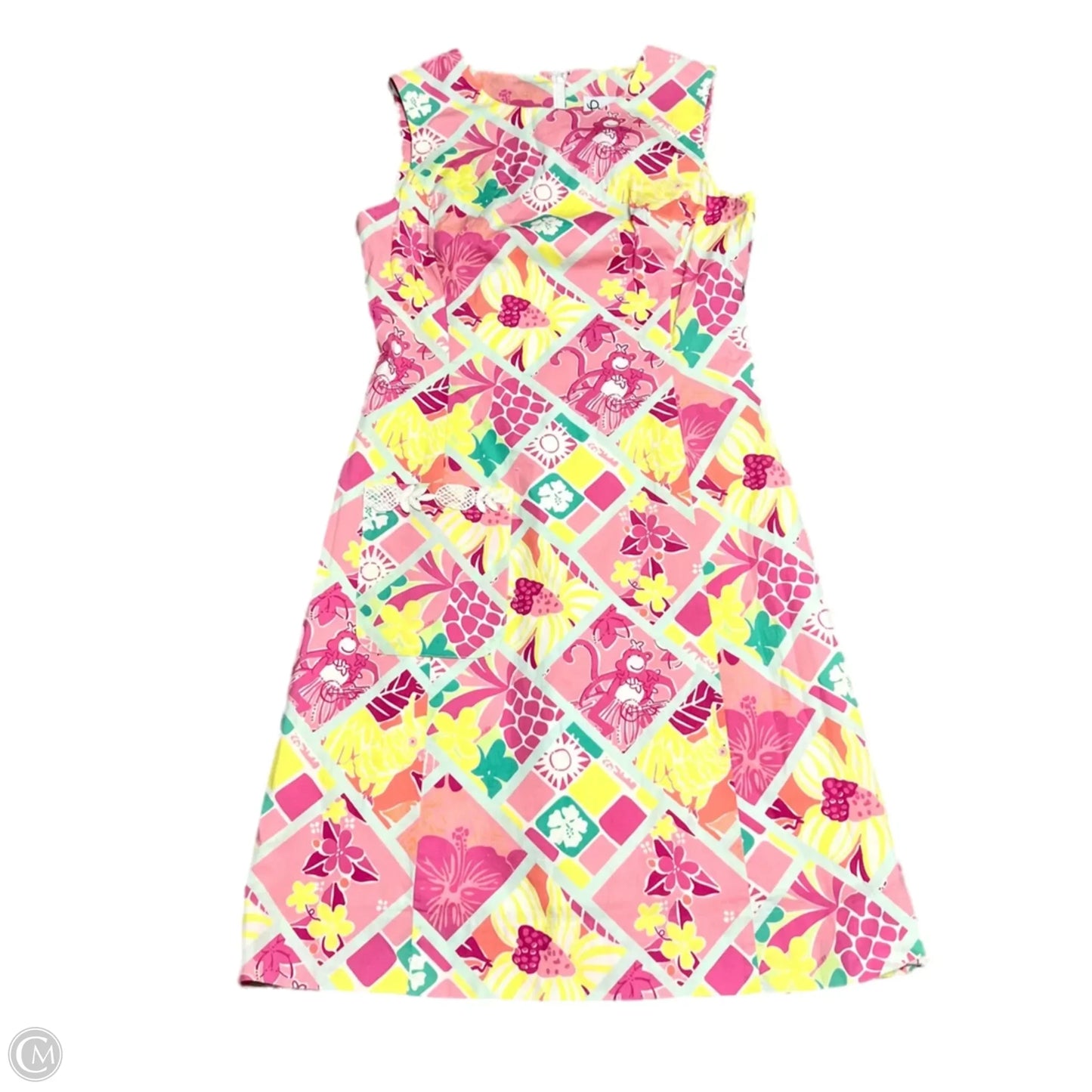 Dress Designer By Lilly Pulitzer In Pink & Yellow, Size: S