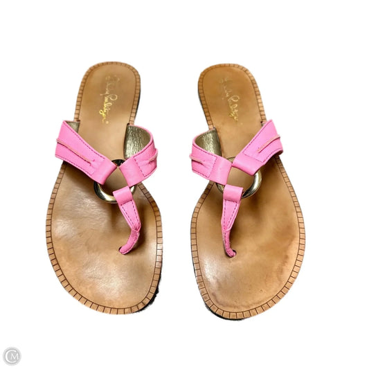 Sandals Designer By Lilly Pulitzer In Pink, Size: 7.5