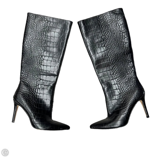 Boots Knee Heels By Missguided In Black, Size: 5