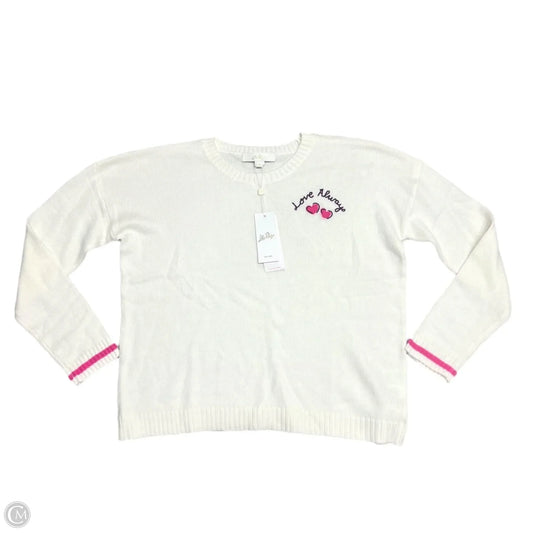 Sweater Designer By Lilly Pulitzer In Cream & Pink, Size: M