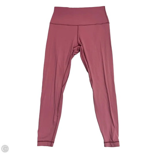 Athletic Leggings By Lululemon In Pink, Size: 12