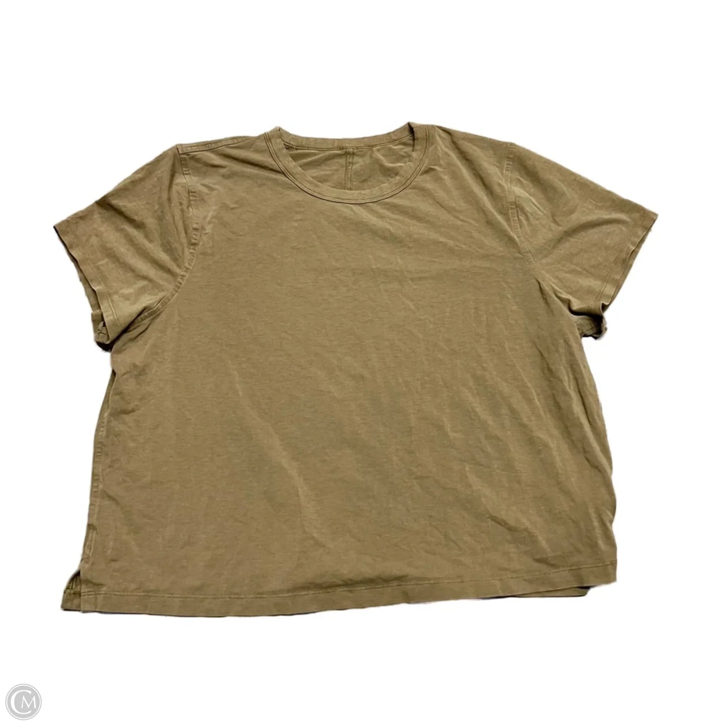 Athletic Top Short Sleeve By Lululemon In Brown, Size: L